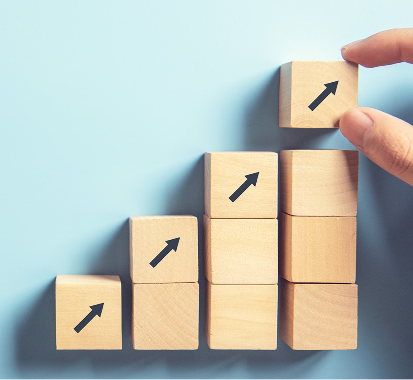 Building blocks to signify growth